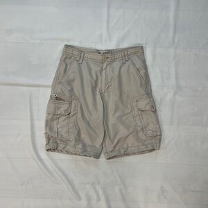 Plugg Beige Cargo Shorts for Men